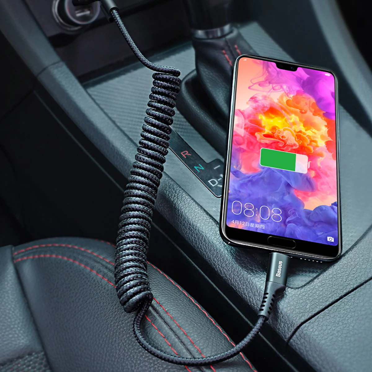 Baseus Fish Eye USB-C Spring Cable 2A 3.3 ft - Image 7