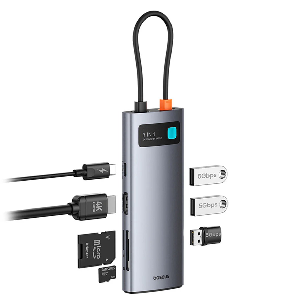 Baseus Joystar 7 in 1 USB-C Hub - Image 6