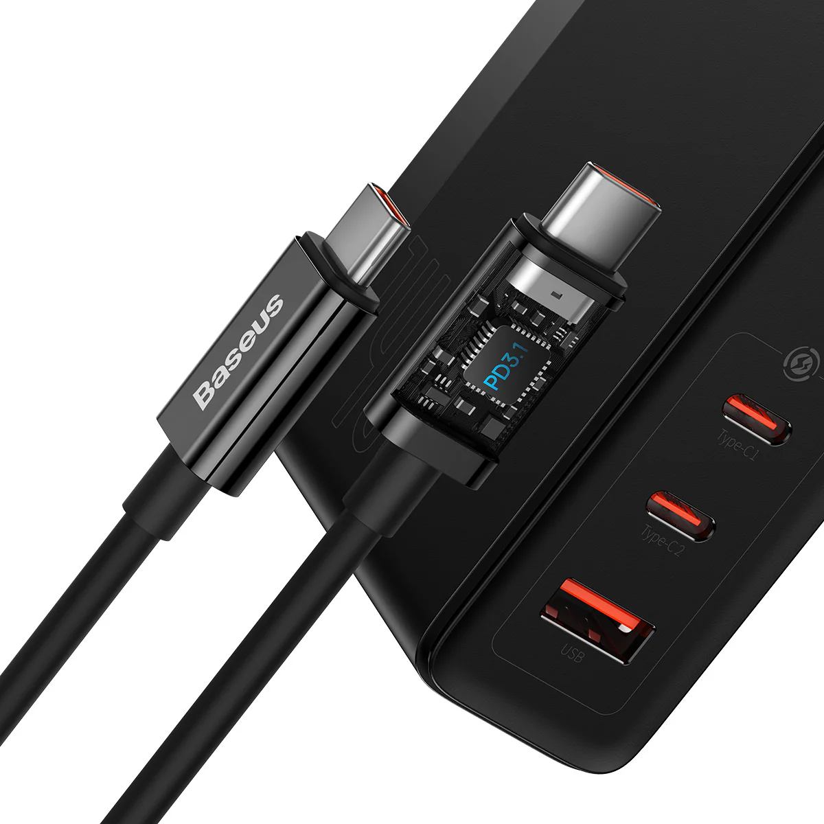 Baseus PowerMega 3 Ports Fast Charger 140W - Image 4